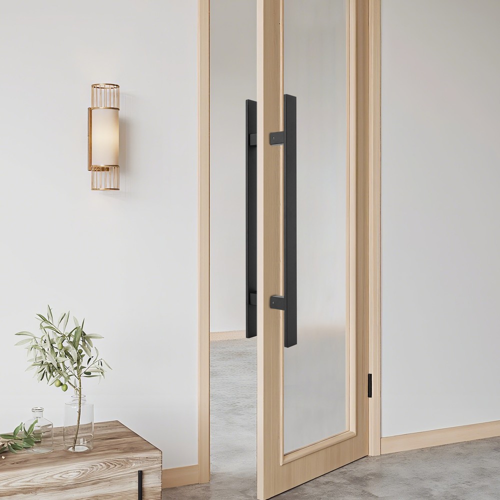 Stainless Steel Double Sided Push Pull Door Handle, H-shaped Door Pull Handle