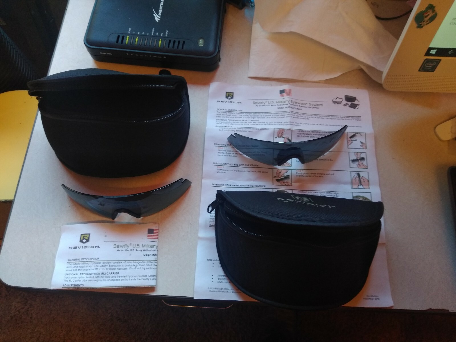 MILITARY Revision  Sawfly CASE (2) WITH TINTED LENSES NO OTHER PARTS