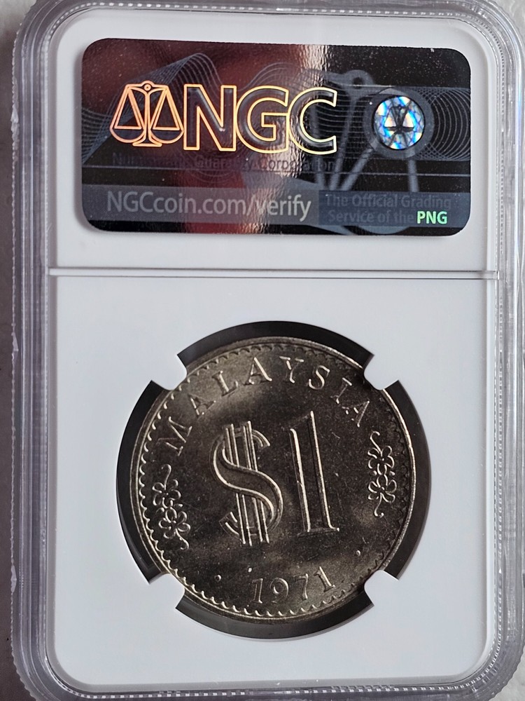 Malaysia 1 Ringgit 1971 NGC MS 64