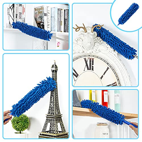 Duster, Microfiber Dusters with 2 Handle Sets, Durable 15-100 Inches Long