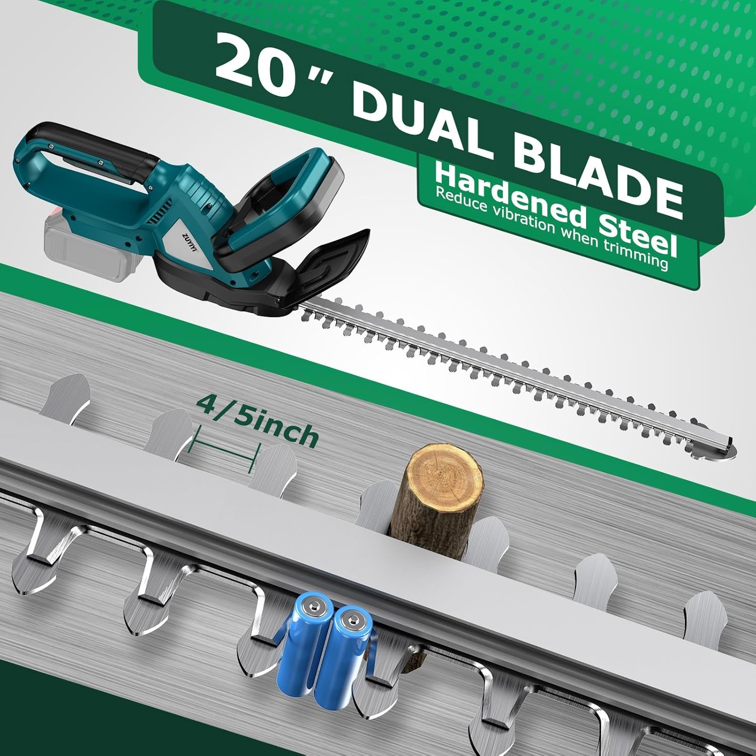 Cordless Hedge Trimmer for 18V Makita Battery, Electric Bush Trimmer 22 Inche...