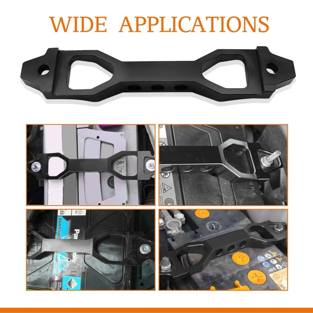 Heavy Duty Battery Hold Down Alloy Bracket Battery Tie Down Bracket J Hook Set