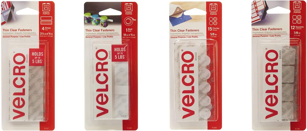 VELCRO Thin Clear Fasteners Low Profile Hook & Loop Tape