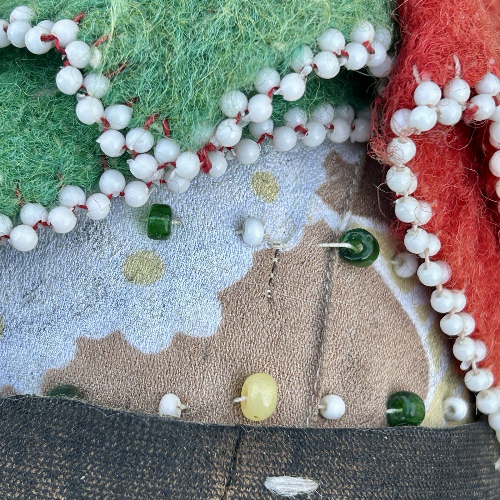 Ndebele Beaded Fertility Doll with Neck Rings South Africa 1990s Vintage 15¼″