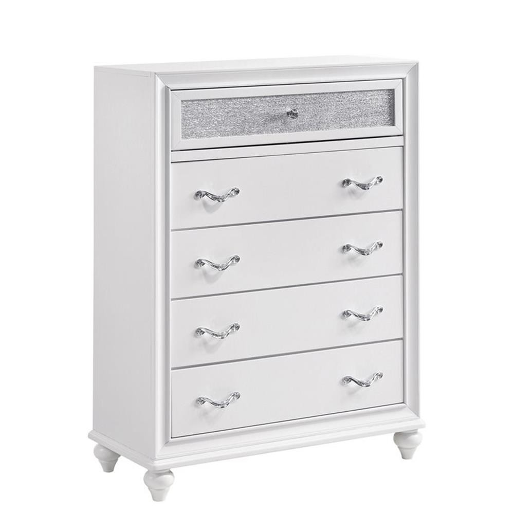 Barzini 5-piece Eastern King Bedroom Set White