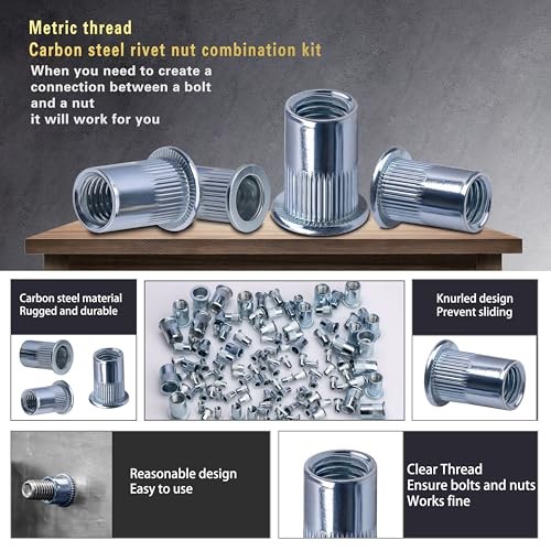 Rivet Nut Tool Kit 540Pcs Nut Riveter Tool Kit 540pcsRivet Nut Tool Set