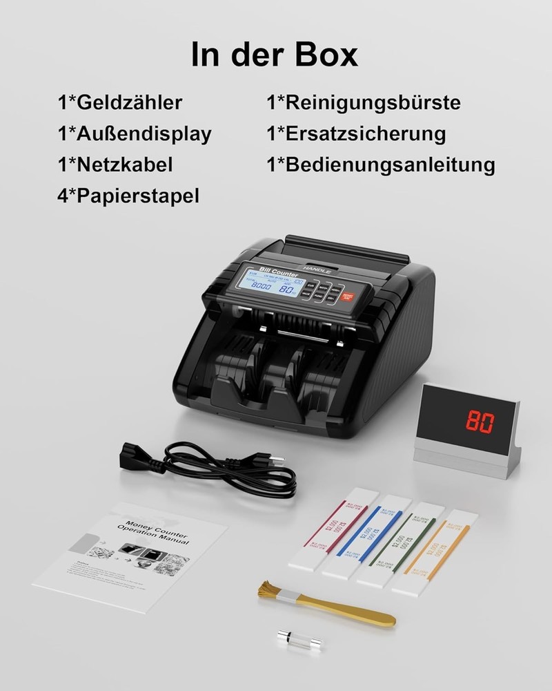 AL1000 Money Counter, UV/IR/DD Counterfeit Detection, Value Counting & Batch & A