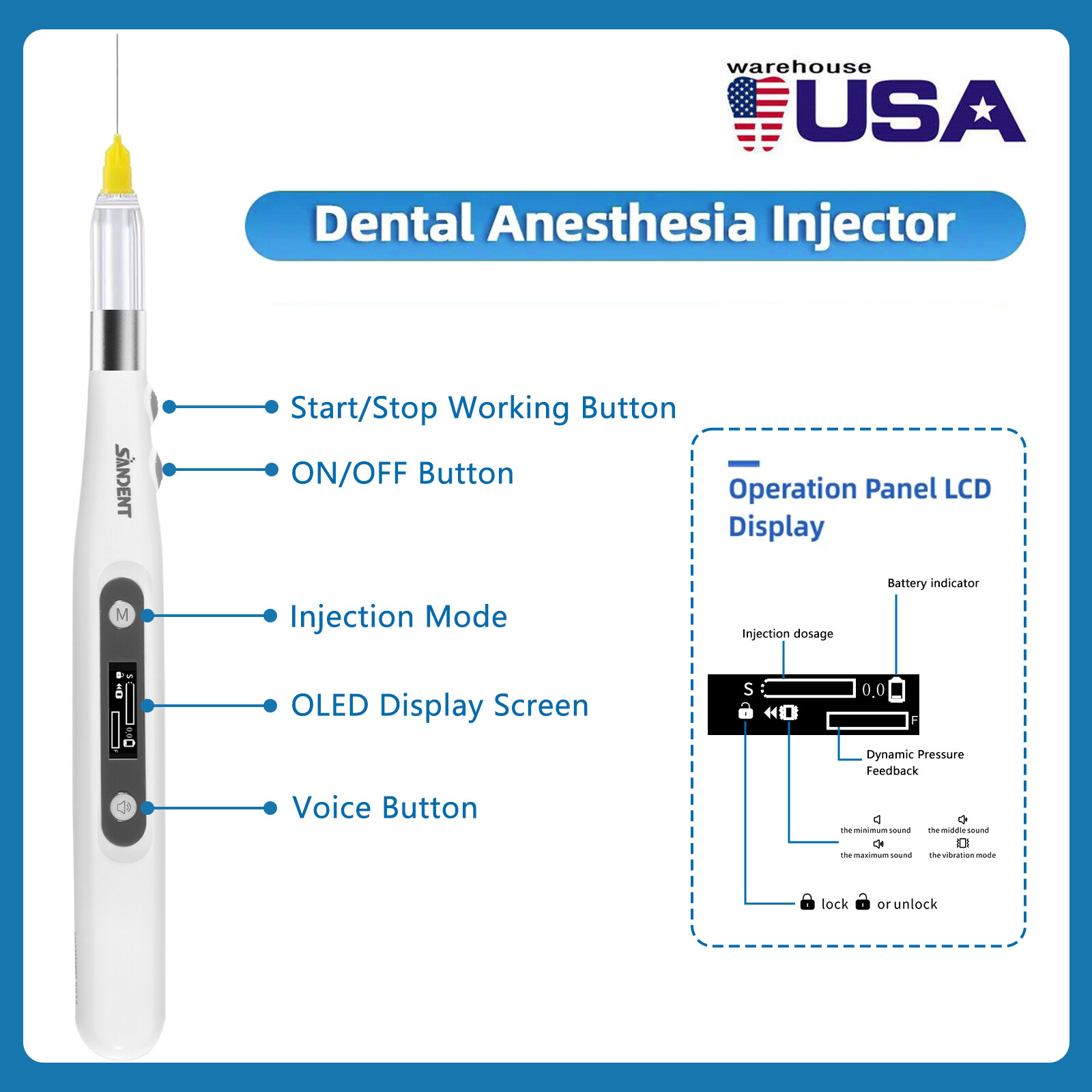 USA Dental Painless Oral Local Anesthesia Device Anestesia Pen