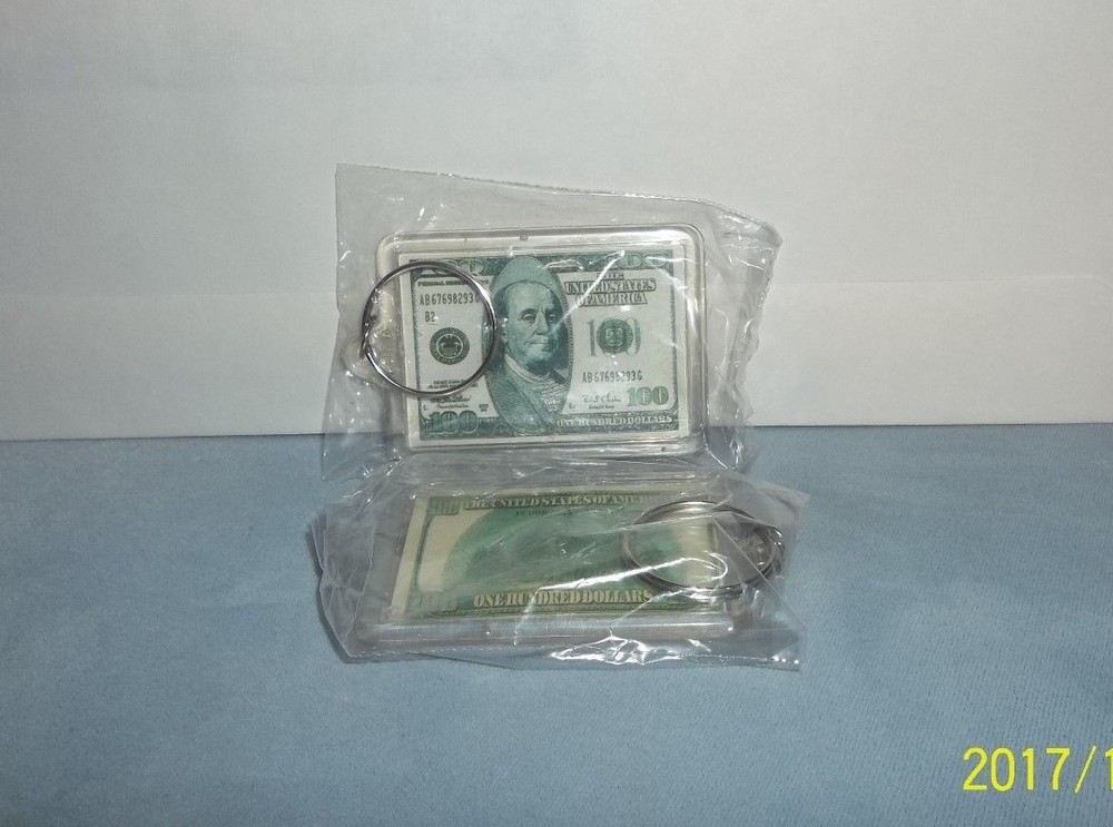 Benjamin Franklin $100 Bill Key Chain