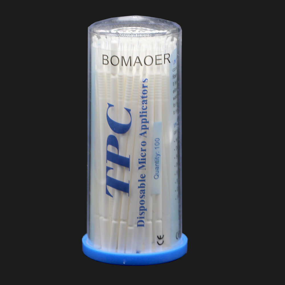 Disposable Micro Applicator Brush, 100pcs - Superfine, Bendable, White