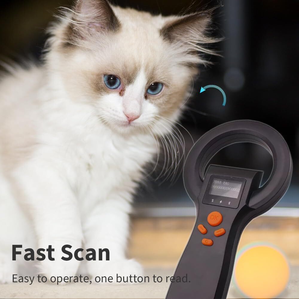 AVID 10/15 Digit Microchip RFID Pet Scanner Universal FDX-A FDX-B HDX Tag Reader