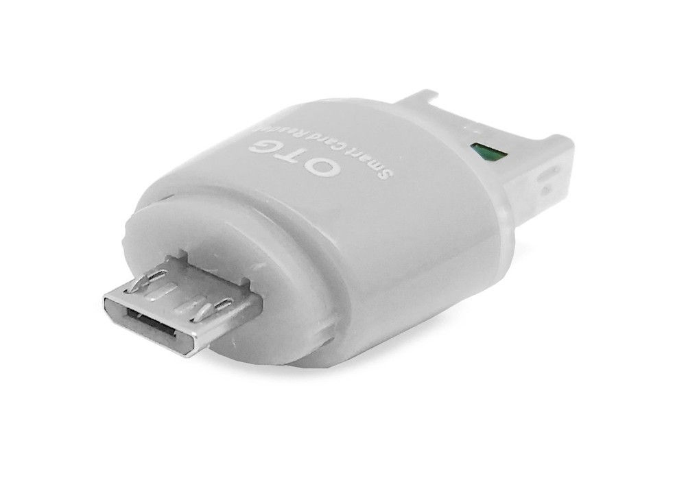 USB OTG Micro SD Card Reader Adapter For Samsung Galaxy S5 S6 Note 5 Edge -WHITE