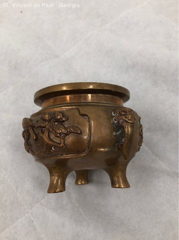 Bronze Engraved Bird Incense Burner 400g