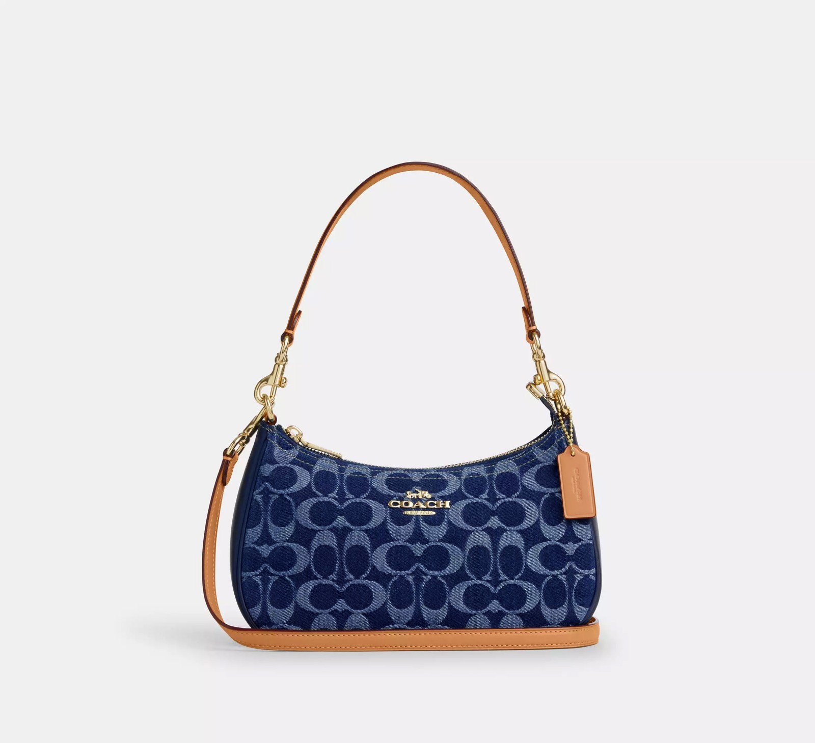 COACH Teri Shoulder Bag In Signature Denim/Blue No cherry Only unpacked Not used