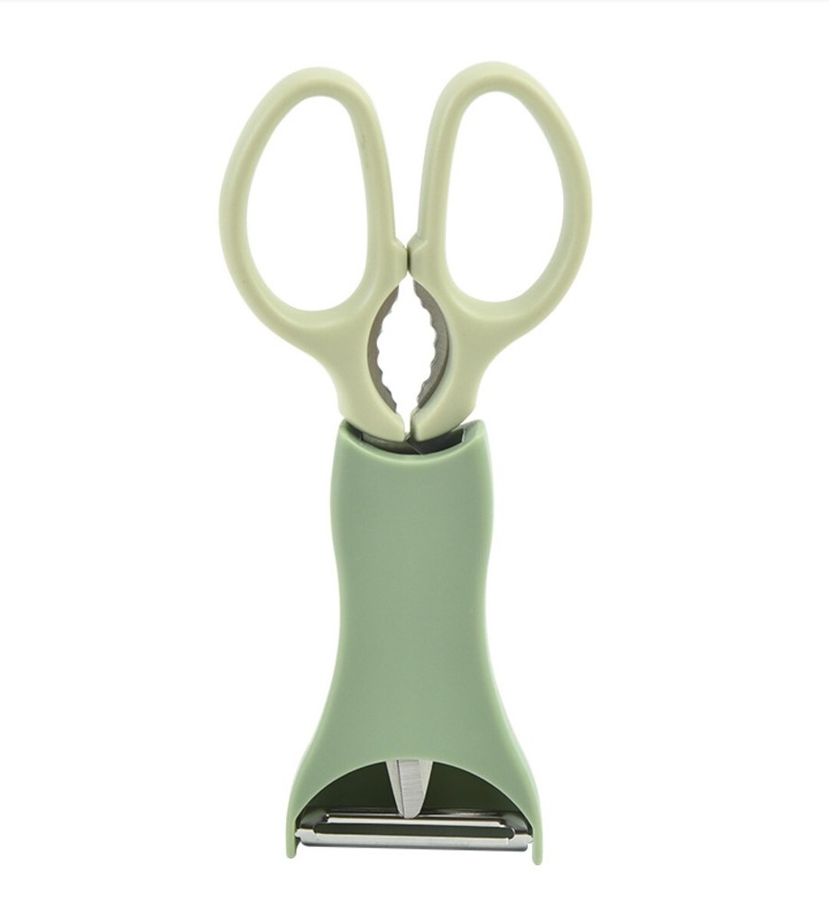 Stainless Steel Kitchen Scissors - Multi-Purpose Kitchen Scissors - Green