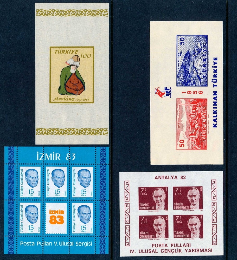 Turkey Souvenir Sheets, MNH from collection, 4
