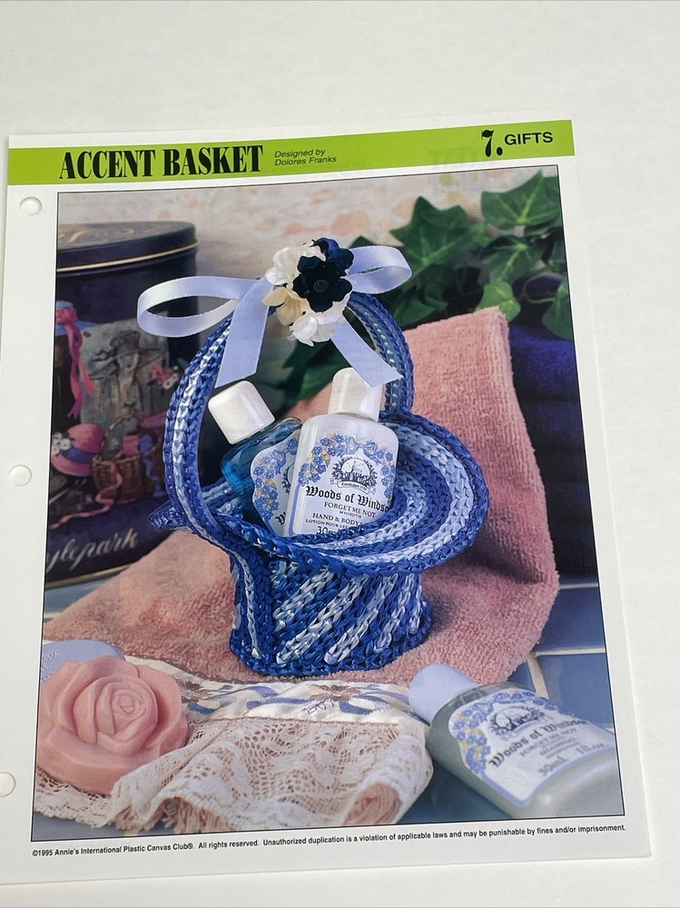 Accent Basket Annie's Attic Plastic Canvas Pattern