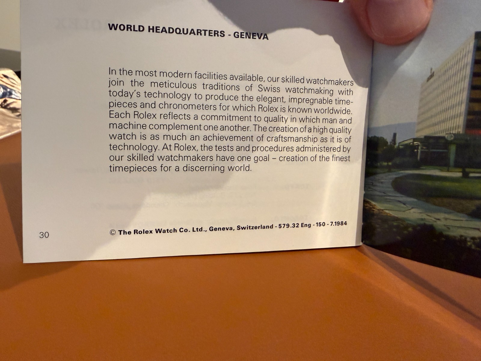 Rolex “Your Rolex Oyster” 1984 Booklet Manual 579.32 Eng – 7.1984 Submariner GMT