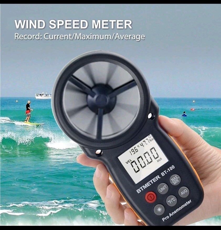 BTMETER BT-100 • Digital Handheld Pro Anemometer • 0.3-30m/s Wind Speed Range