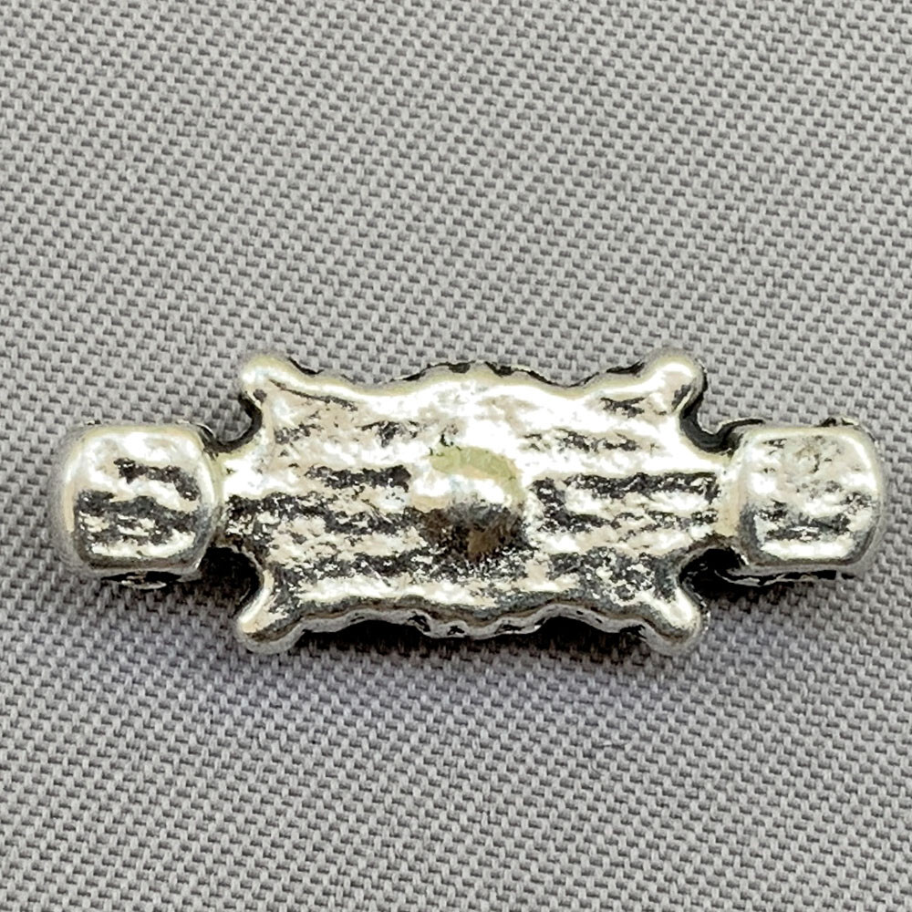 Crystal Rectangle 2 Loop Link 21x8mm Antique Silver Plated Alloy Q10 Per Pkg