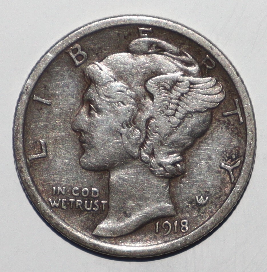 1918 P Mercury Dime XF (J187)