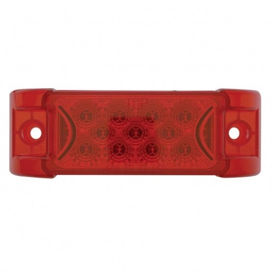 United Pacific 39593 13 LED Rectangular Light (Clearance/Marker) Red /Red Lens