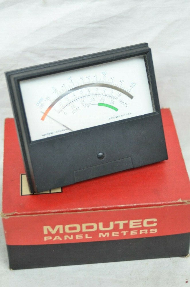 Modutec Analog Panel Meter Volts 0-3 DBRN Decibel DB Model 407735 Battery Test