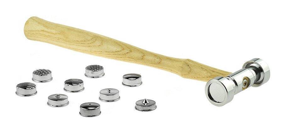 9 in 1, 8 oz Texturing Hammer, Interchangeable Heads, 9-1/2” Length