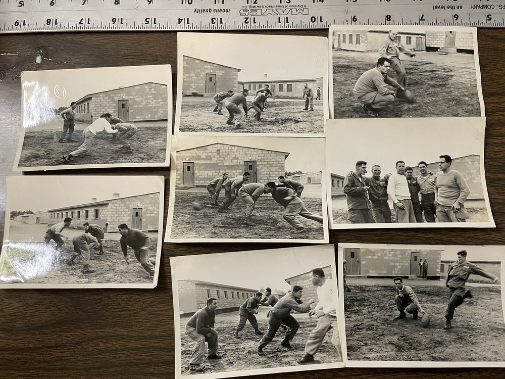 WWII Football Photos Army 4th Infantry Germany Soldiers Rare Camp Barracks