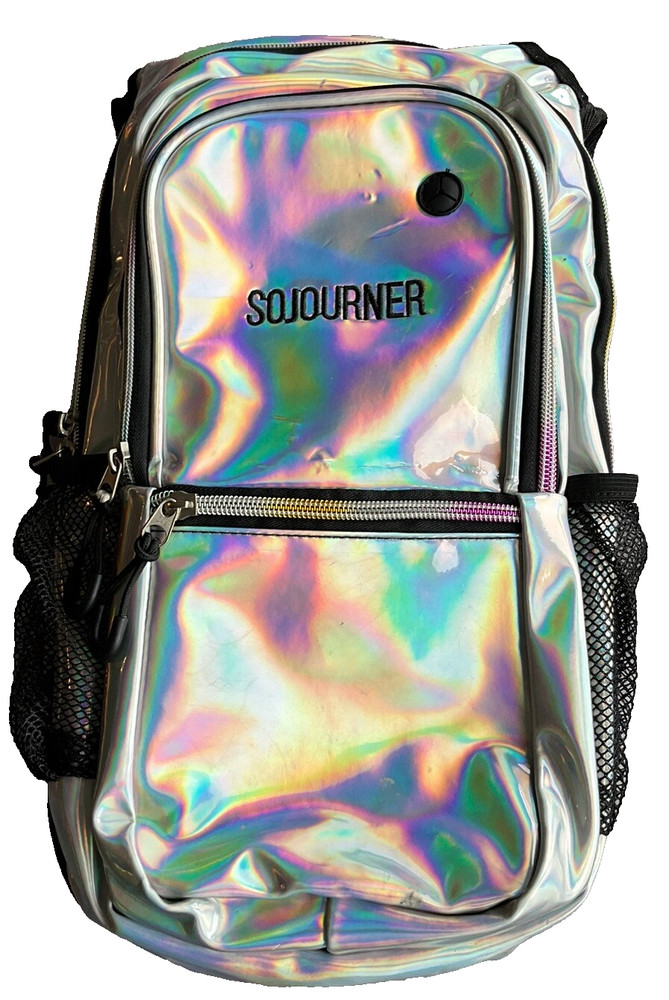Sojourner Silver SLIM BACKPACK Pack Hiking Running Biking As Is Read