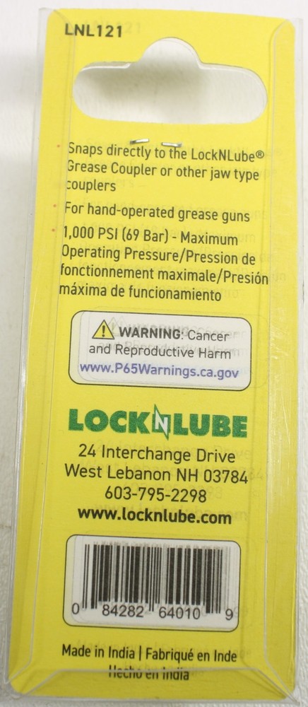 LockNLube Push-On 90° Grease Coupler