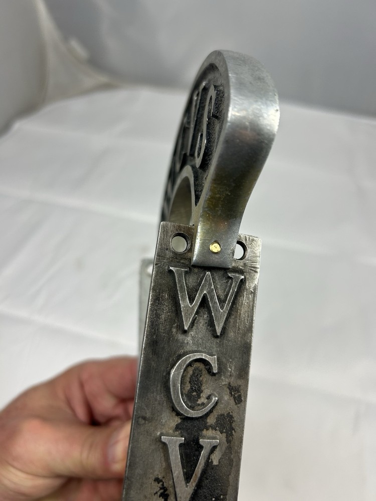 Original Cast Aluminum Microphone Flag WCVS
