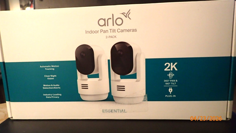Arlo 2 Pack Pan Tilt Indoor Security Camera 2k