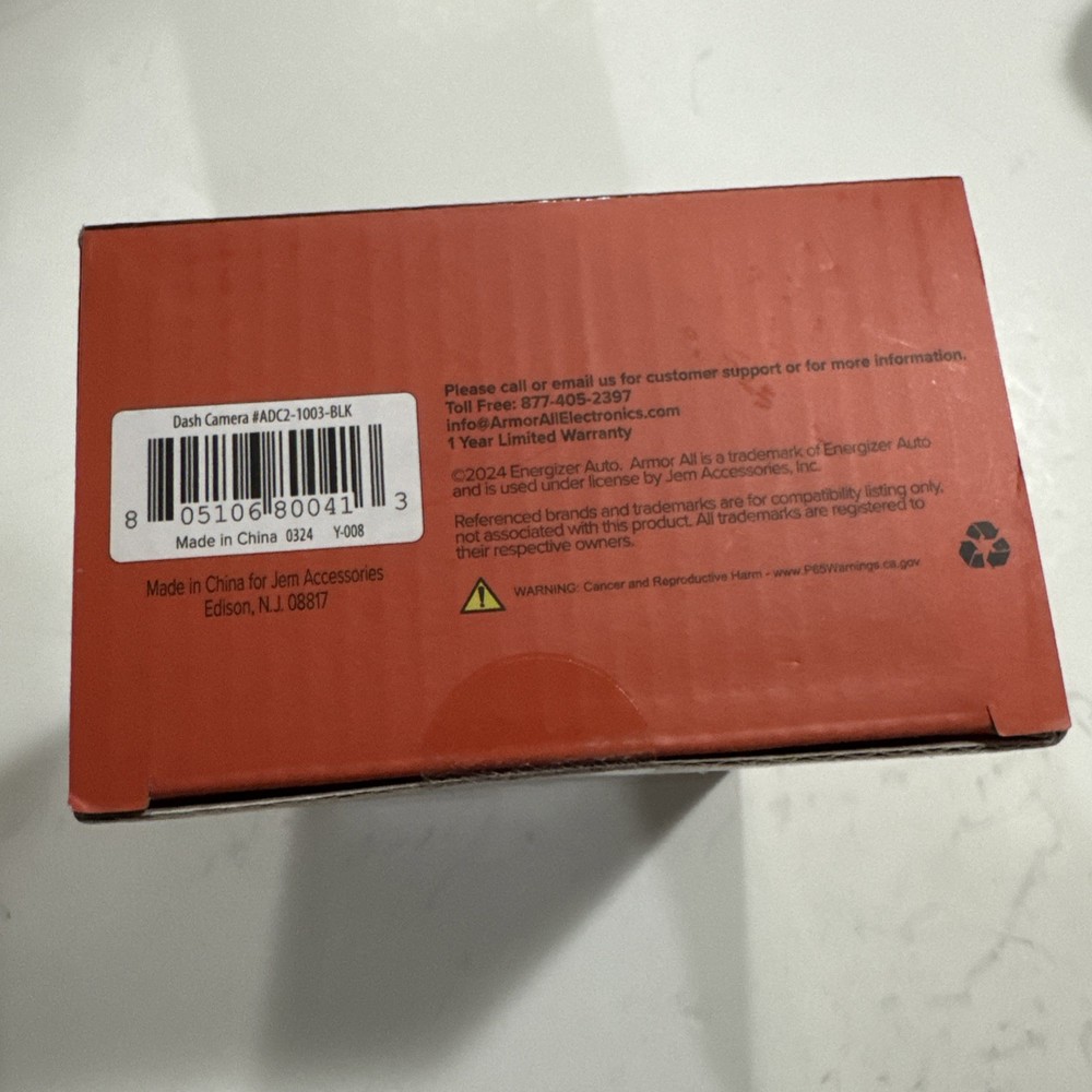 ARMOR ALL Dash Windshield 2.2" LCD HD CAM Night Vision LED Motion Detection E49