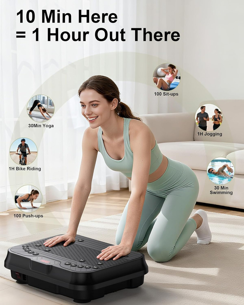 Shake Plate, Vibration Plate Exercise Machine for Lymphatic Drainage, 400 Lbs Ca