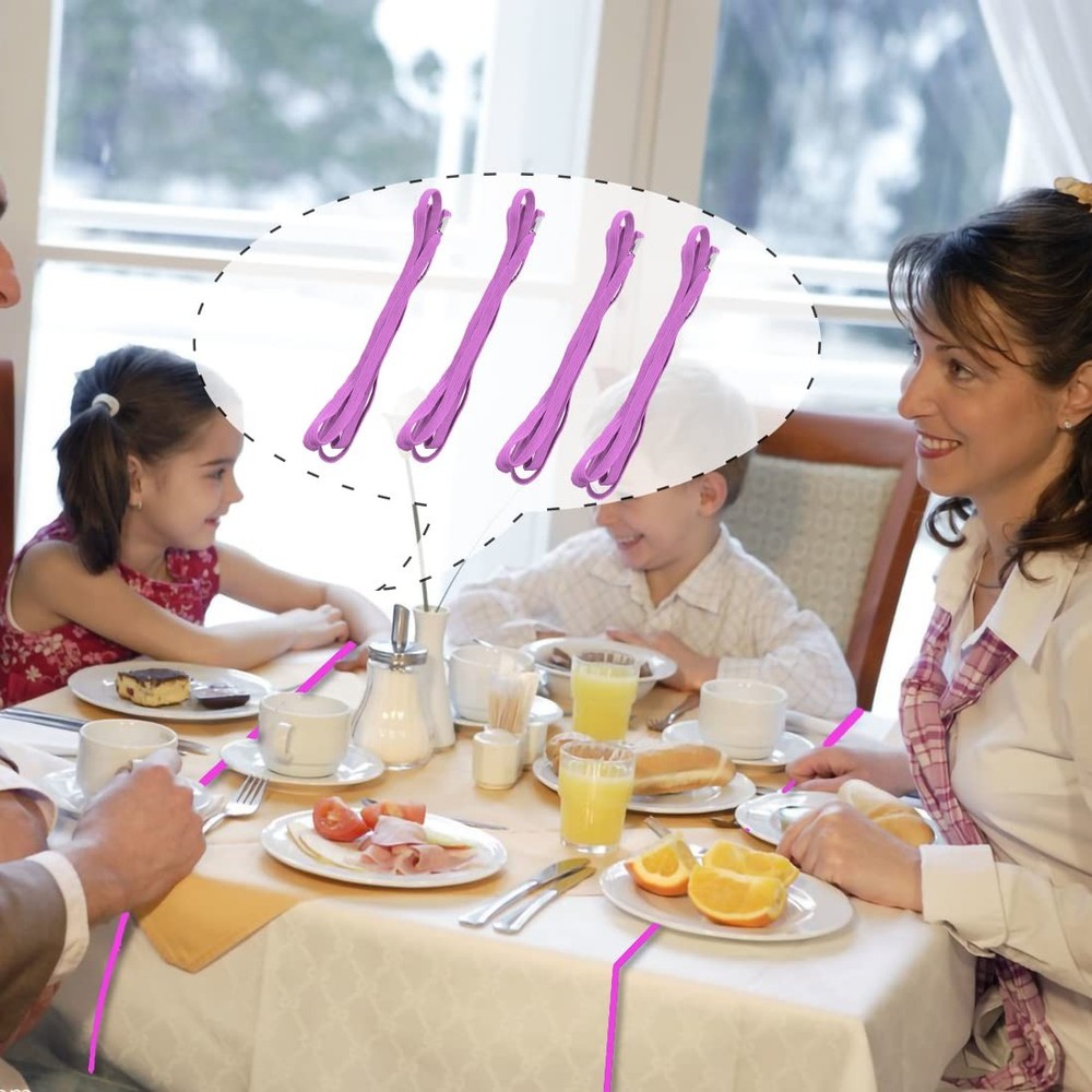 16 Pack Table Bungees, Tablecloth Strap Elastic Table Cloth Band Shock Absorb...