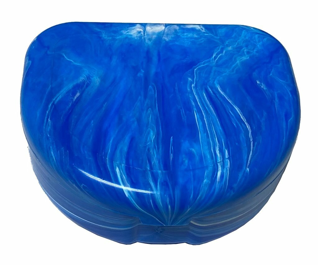 Sedroc Marble Mouthguard Case with Snap Lid for Sports Retainer