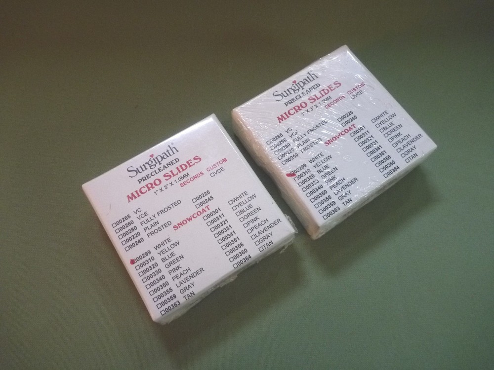 Surgipath Snowcoat Micro Slides, 2 NIB boxes