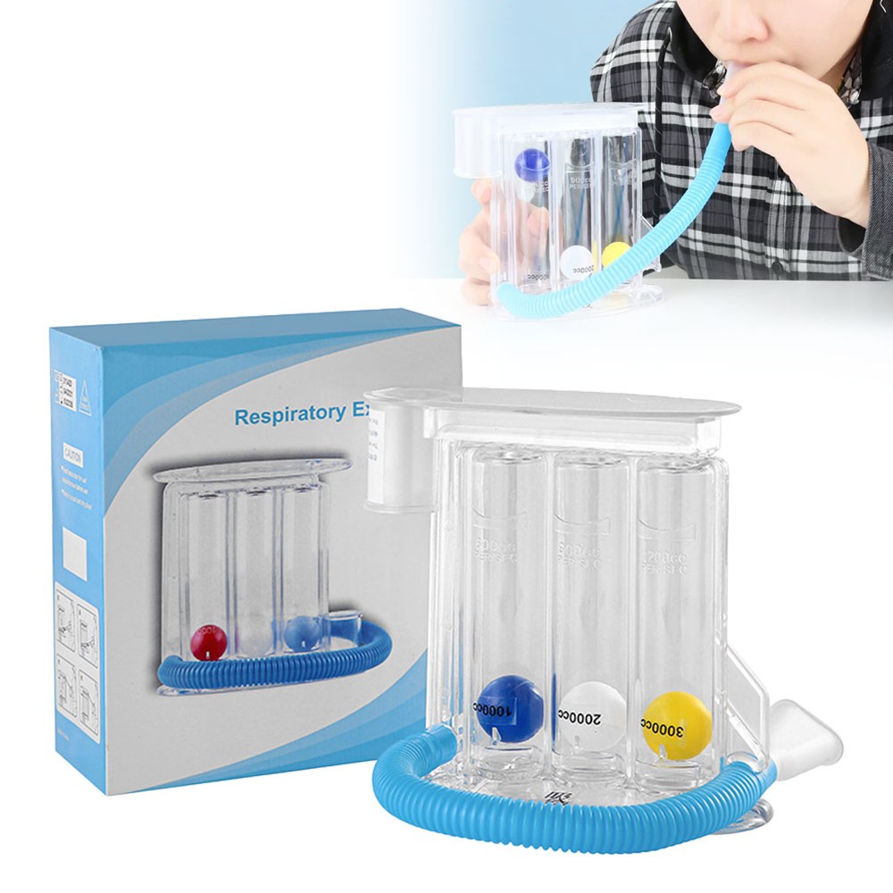 Lung Deep Breath Spirometer Breathing Exerciser Trainer Incentive Spirometry KU