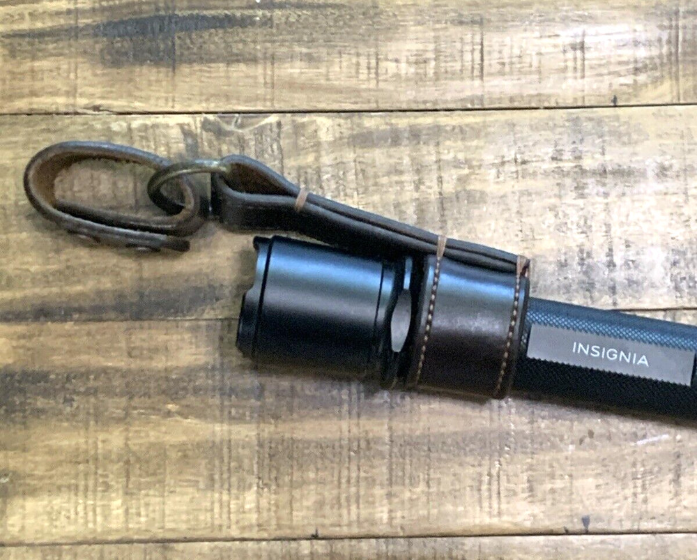 Flashlight & Handcrafted Leather Belt Holder