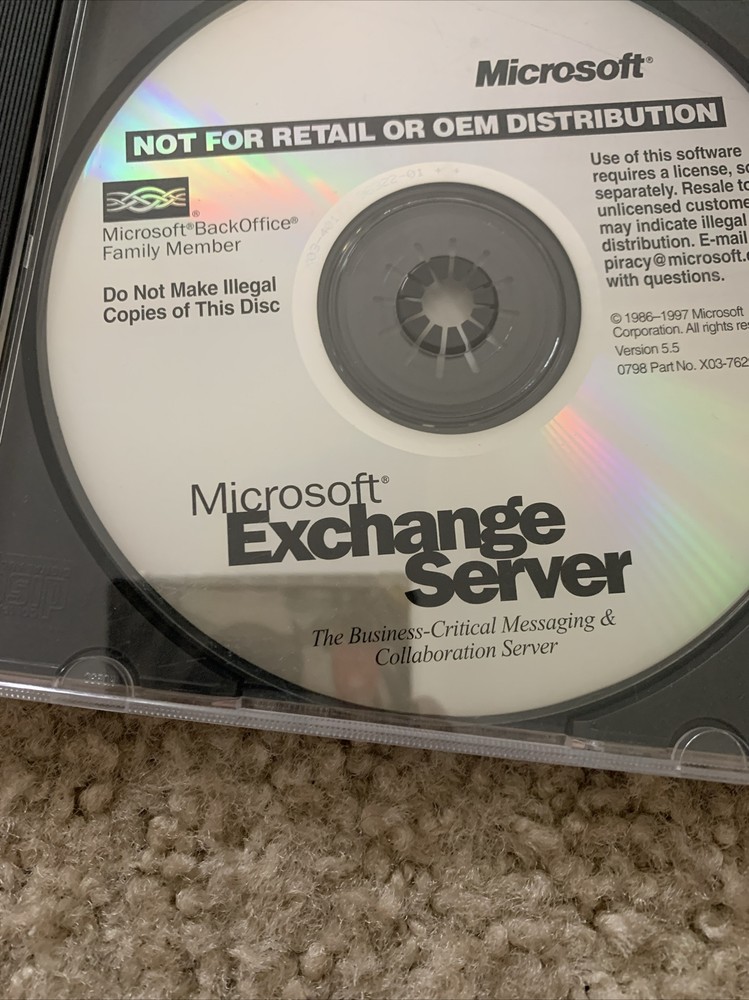 Microsoft Exchange Server RARE Developer Edition Release See Pics