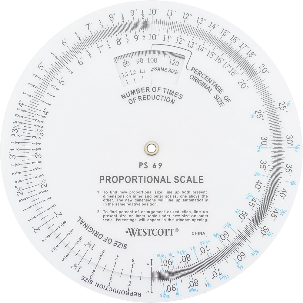 Westcott 5 Proportional Scale White (PS-69) 1-Pack