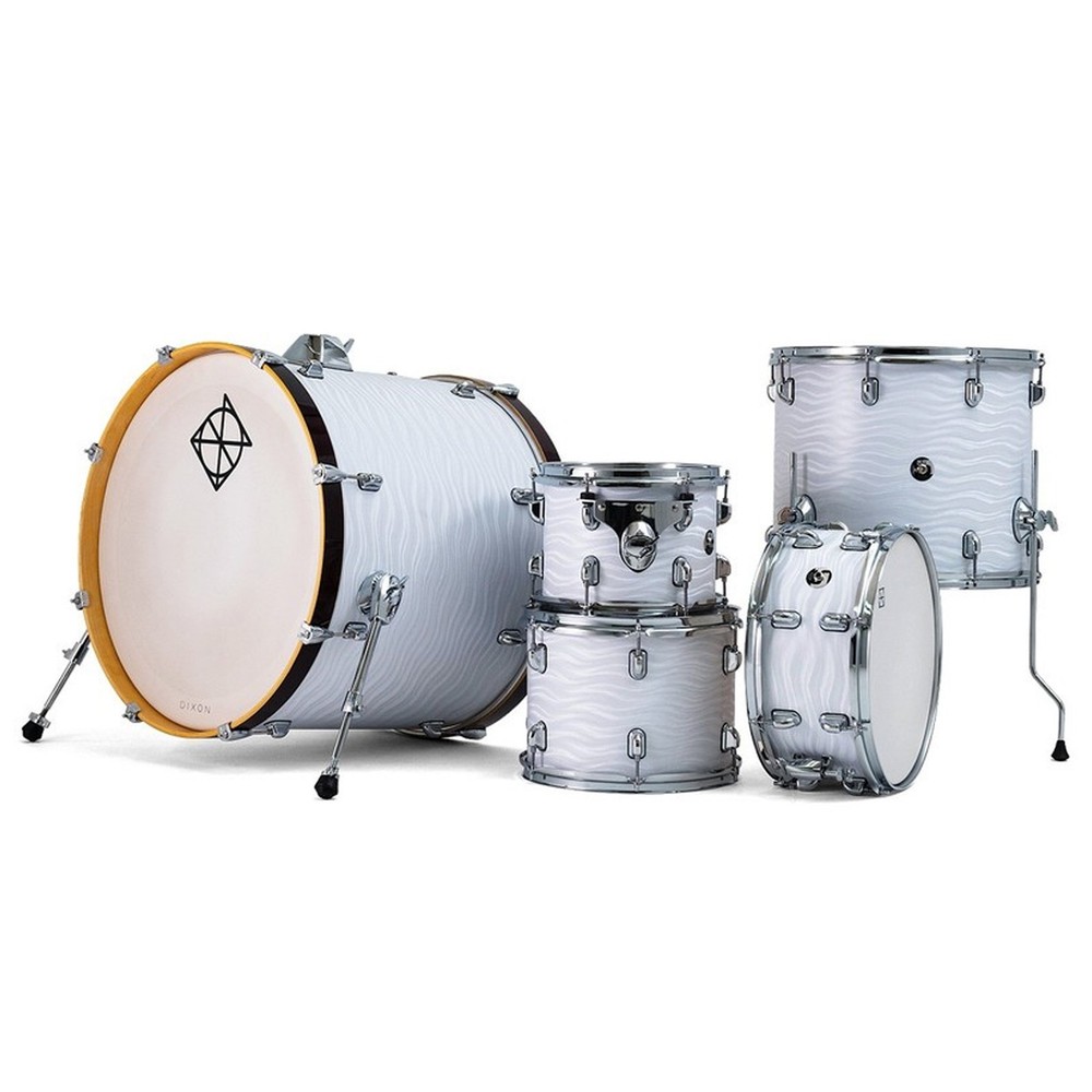 Dixon Spark Birch 5pc Waves White Wrap Acoustic Drum Shell Pack
