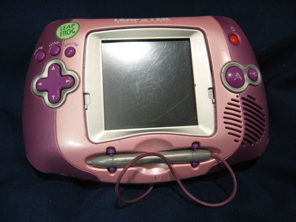 LeapFrog Leapster Learning Game System + 3 Dora Creature Pixar Wall Games WORKS