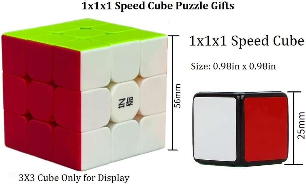 1X1X1 Cube Dice 1X1 Magic Cube Puzzle, Black