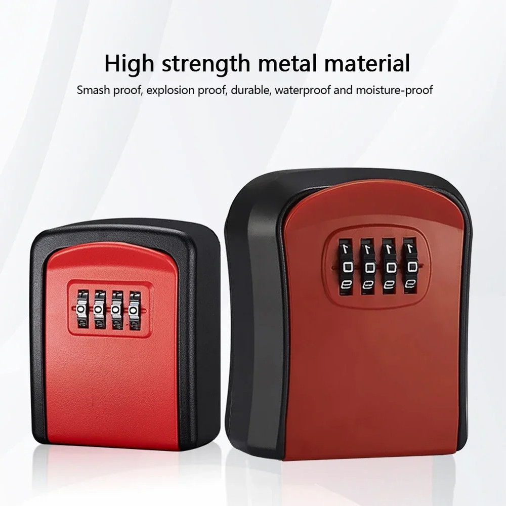 4 Digit Key Safe Lock Box Combination Security Storage Case Organizer Mount wall