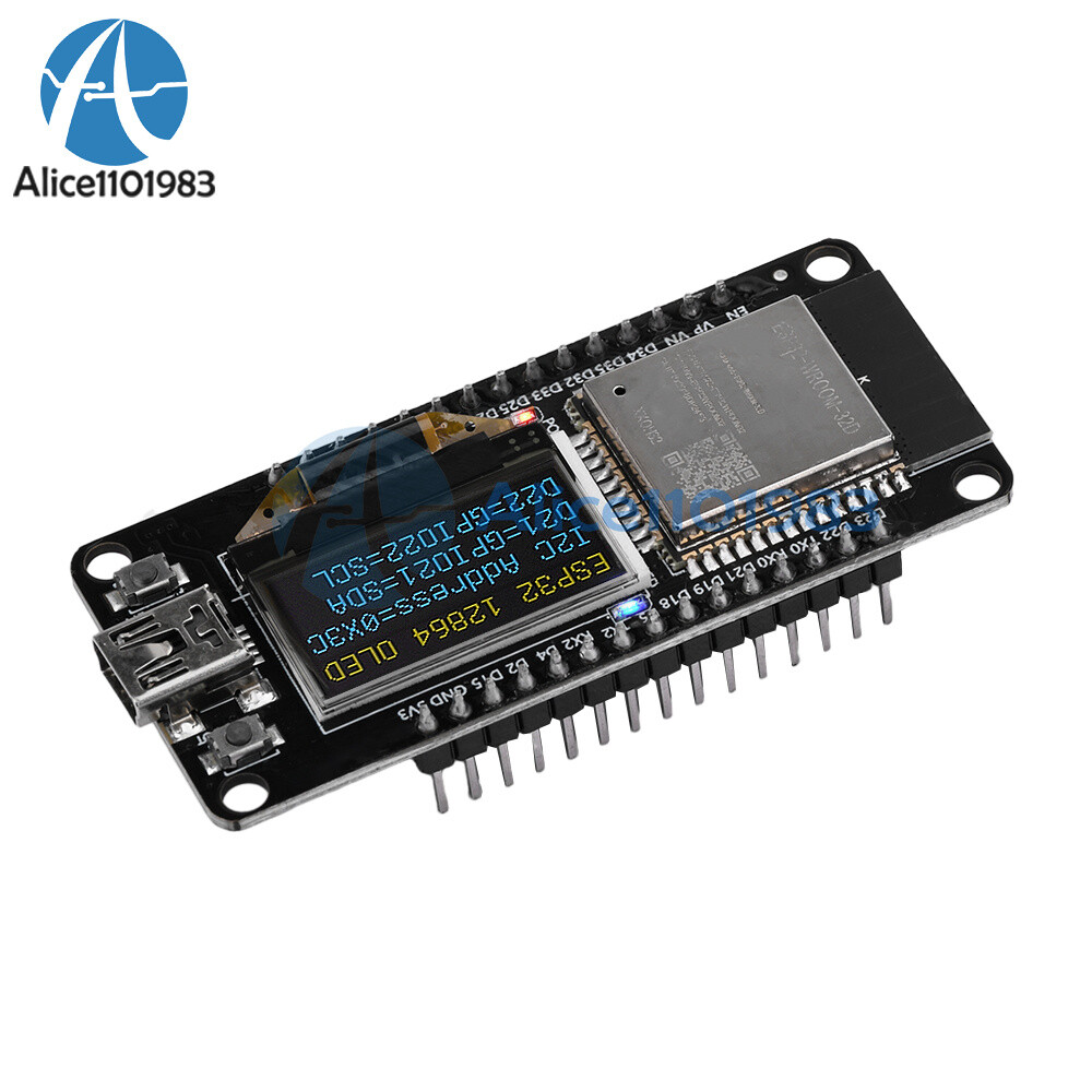 0.96" ESP32 ESP-WROOM-32D WIFI Bluetooth Development Board OLED CH340C Module