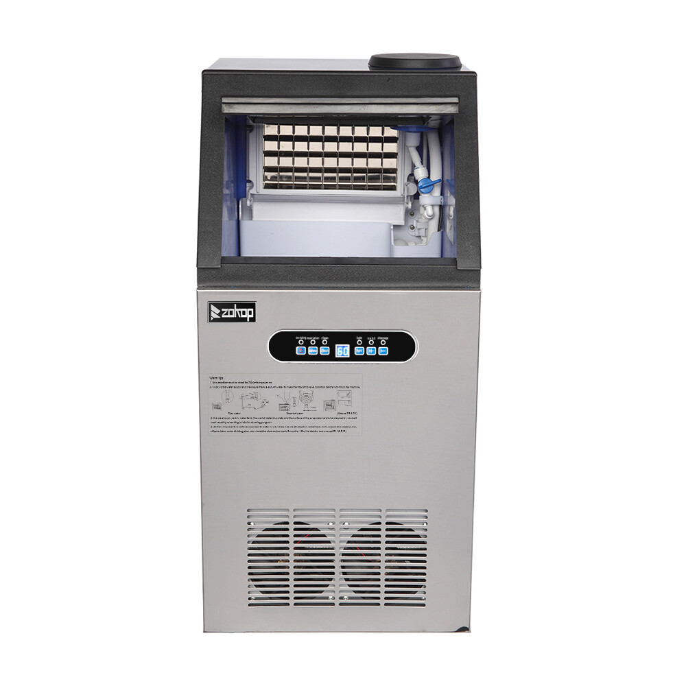 110lb Built-in Commercial Ice Maker Stainless Steel Bar Restaurant Cube Machine