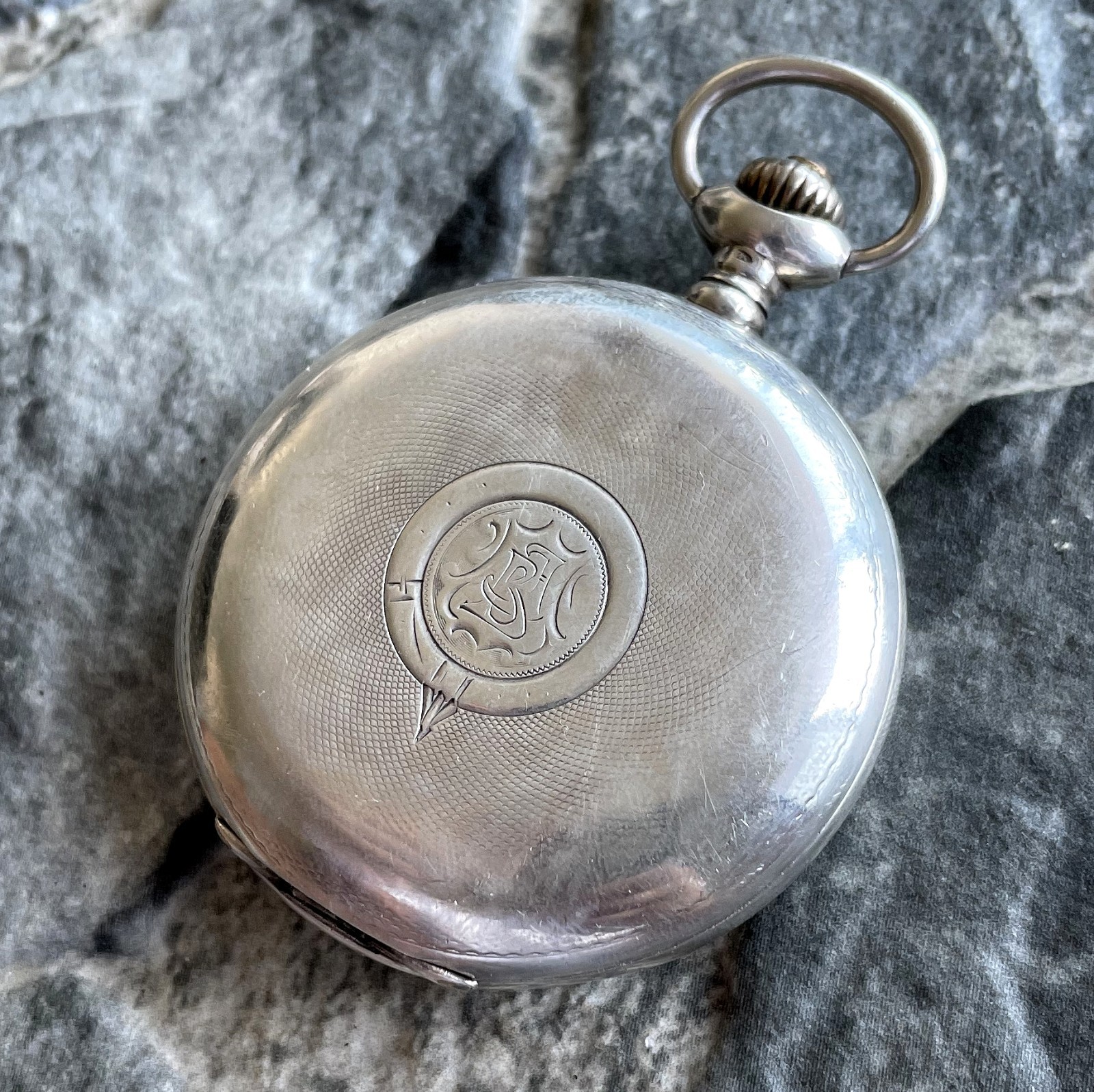 ✩ Antique ZENITH [ Silver 84 / 0.875 ] old pocket watch
