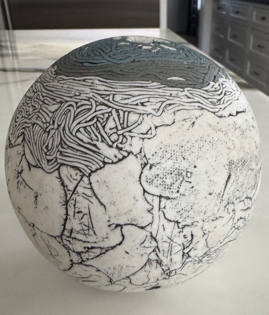 Romilla Batra California Studio POTTERY CERAMIC Original MODERN Art Signed 5”H